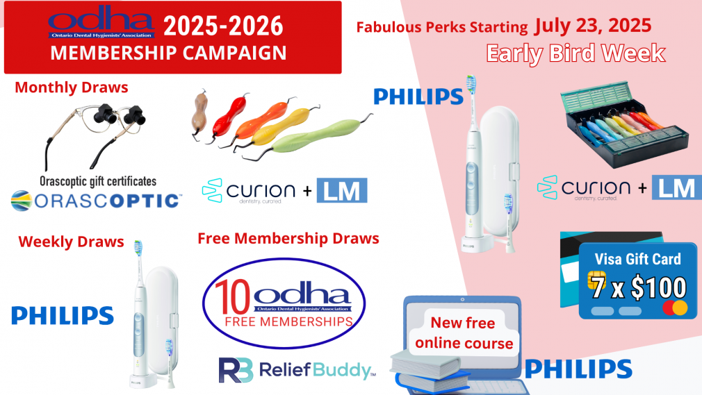 The ODHA membership campaign has started with the early bird draws